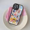 Cartoon K-KAKAO CUTE F-FRIENDS Phone Case For IPhone 16 15 14 13 12 11 Pro Max Plus 16E Soft Leather Cover
