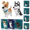 New Small Blocks Husky Cute Dog Model Plastic Building Bricks Educational Kids Toys Cartoon Cat Figures Gifts