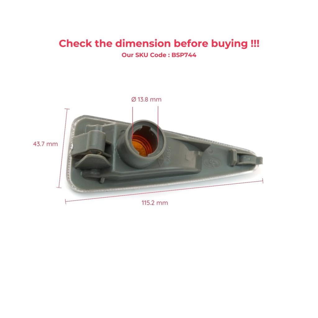 Лампа бокового указателя поворота ESP744 8200602763 левая для Renault Sandero Symbol Thalia 2