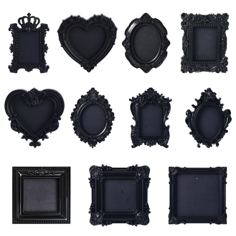 Hanging Mini Photo Frames Resin Photographic Props Memory Display Frames Glass-Free Baroque Ornate Decorative Frames Home Decor