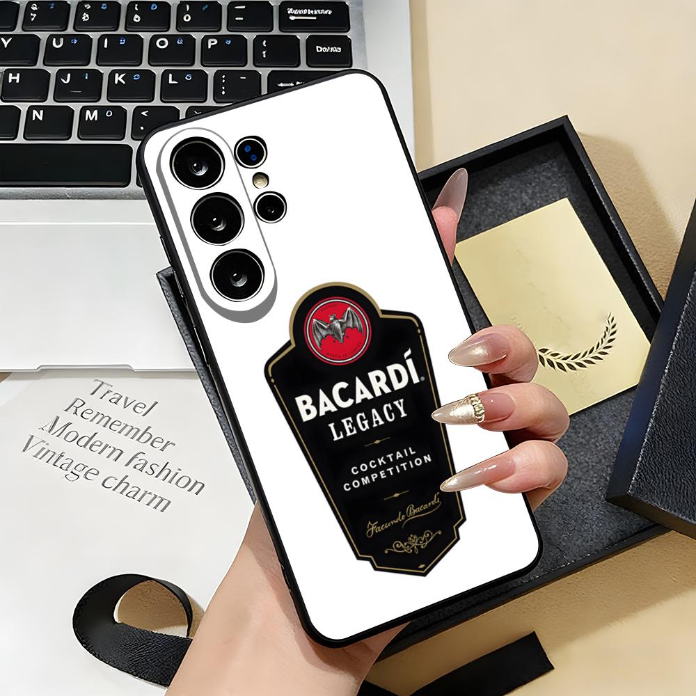 B-Bacardi Phone Case For Samsung S26 S25 S24 FE S23 S22 S21 Plus S20 Ultra Note20Ultra Black Soft Shell