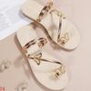 Мода 2024 женские летние сандалии на плоской подошве женские повседневные пляжные тапочки бабочки женские в стиле бохо женские шлепанцы размер 43