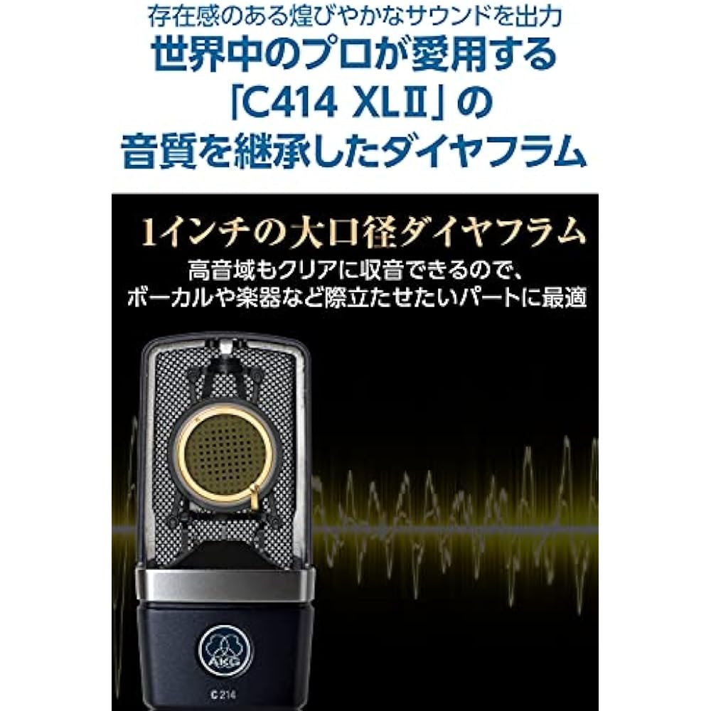 AKG (Игра Аркер) C214-Y4 [диафрагма, эквивалентная C414 XL II, идеально подходит для записи вокала/акусти...