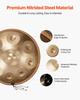 Handpan Drum, 56 cm 9 Notes Steel Hand Drum, 432Hz D Minor Musical Drums with Woven Edge Guard, 2 Mallets & Carrying Case, Fade-Resistant Percussion