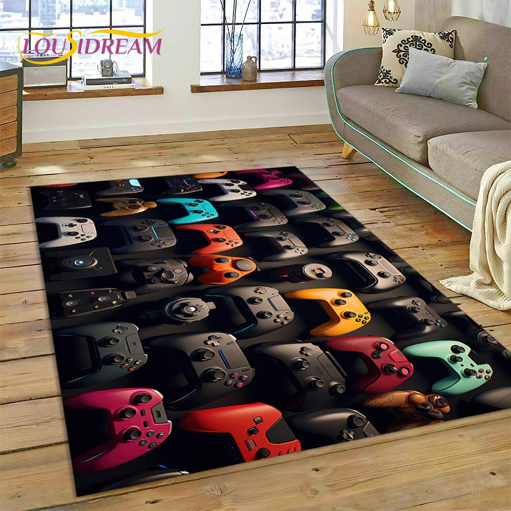 Retro GamePad Games Console Game Boy Cartoon Carpet Rug for Bedroom Living Room Home Sofa Decoration,kids Large Decor Floor Mat
