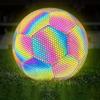 1pc No. 5 Reflective Football, Glow In Dark Soccer, Standard Size Football For Indoor And Outdoor Training, Colorful Luminous Football, Christmas Gift