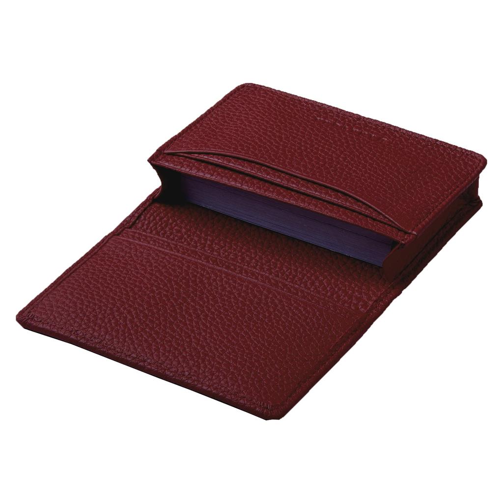 Визитница, чехол для карт, термоусадочная телячья кожа, натуральная кожа, ручная работа, идеальный подарок, двухслойная, для мужчин и женщин, унисекс, Edel Red [HANATORA] HCC03-Red