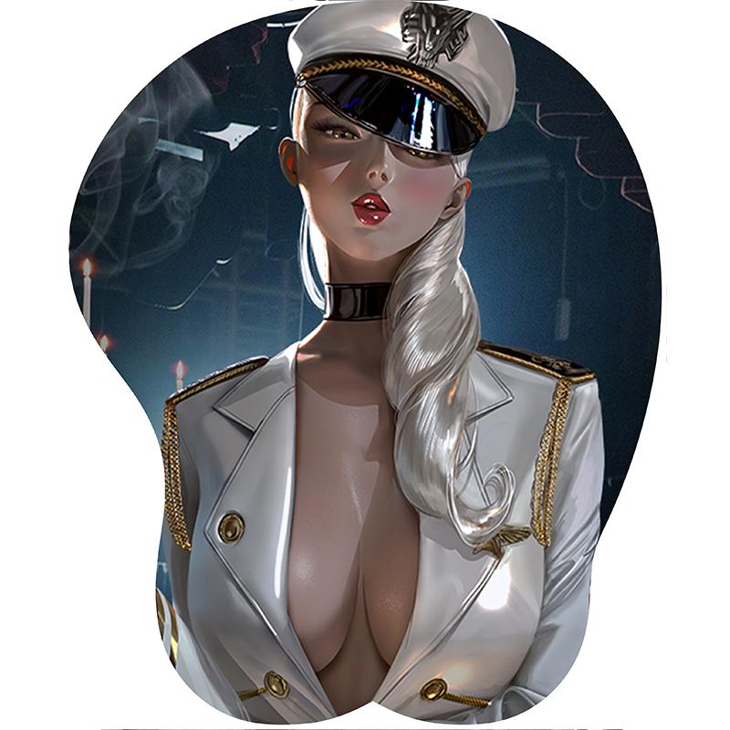 Креативный 3d силиконовый коврик для мыши, анимация, сексуальная грудь, силиконовый коврик для рук для рук, поддержка запястья