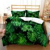Минималистичный принт свежих зеленых листьев Пододеяльник Наволочка Комплект постельного белья размера Queen Комплект постельного белья Роскошный Настраиваемый Комплект постельного белья