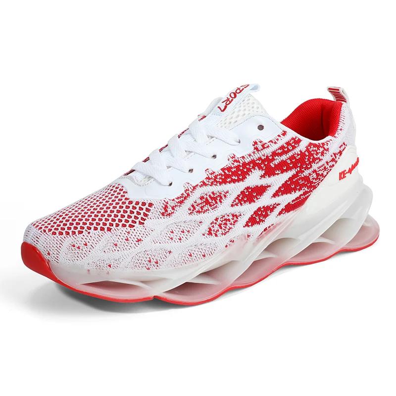 Модные мужские повседневные спортивные туфли Fly Woven Breathable TPU износостойкие амортизирующие кроссовки Blade для бега студенческие модные кроссовки