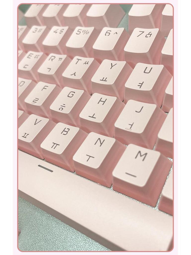 Korean Translucent Mechanical Keyboard Keycaps - Black & White