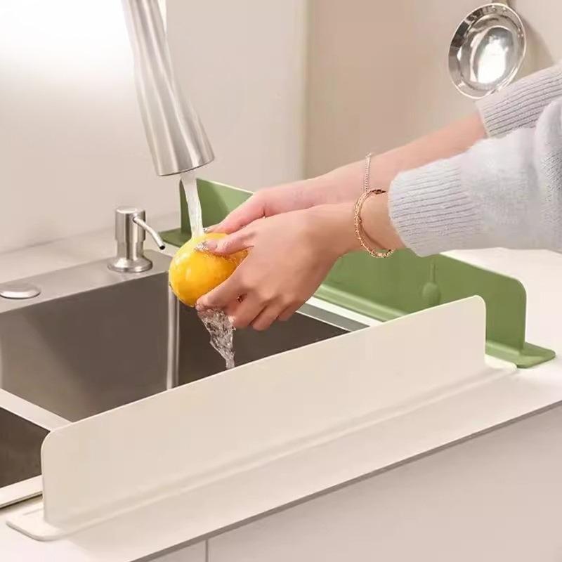 Отражатель воды для раковины, Кухонный брызгозащитный щиток, Раковина, Умывальник, Таз для мытья овощей, Силиконовый вертикальный отражатель воды, Брызгозащитный