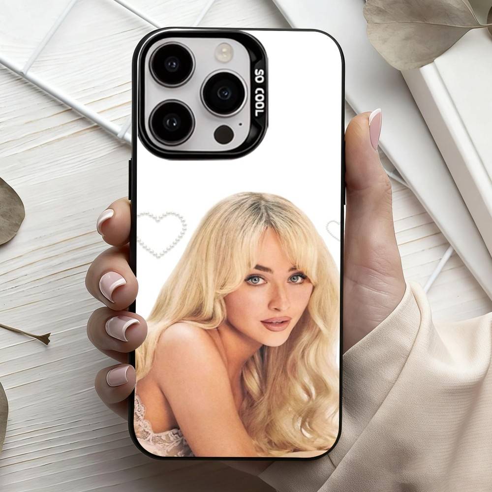 Чехол для телефона Singer S-Sabrina C-Carpenter Для iPhone 17, 16, 15, 14, 13, 12, 11 Plus, Pro Max Конфетный Посеребренный Внутренний Чехол