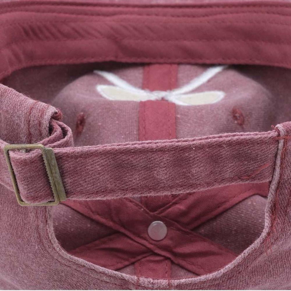 Embroidery Embroidery Bow Baseball Cap Cotton Peaked Cap Apparel Accessories Sun Hat  Men