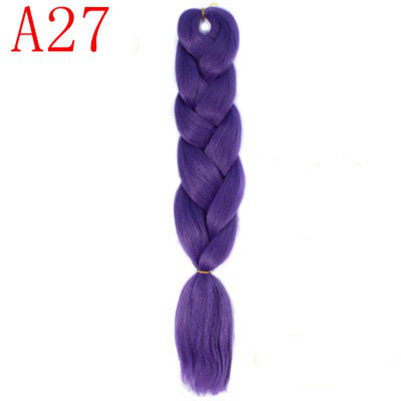 Ombre Hair Jumbo Braids Волосы Синтетические наращивания волос для женщин Розовый Красный Синий 102 Доступных цвета