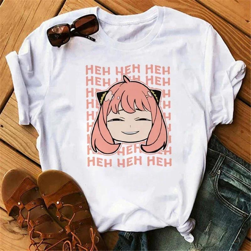 Футболка аниме Spy X Family женская японская мода Harajuku футболки с коротким рукавом летние топы Kawaii O-Neck женская футболка топ унисекс