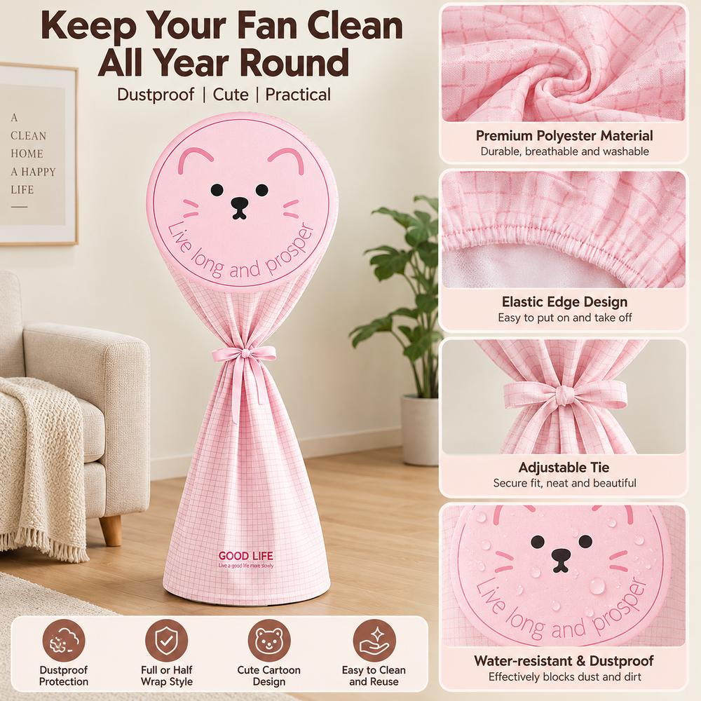 Dustproof Fan Dust Cover Round Shape Floor Fan Cover Standing Electric Fan Cover Home Use