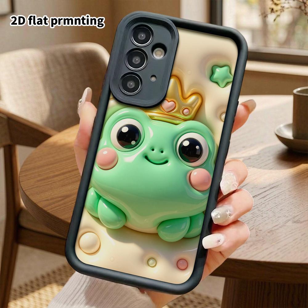 Чехол для телефона: 2D плоский, подходит для Samsung Galaxy A34 A35 M05 M06 S20 S22 S21 FE Plus 5G защитный чехол, корона маленькая лягушка, идеальный Рождественский и Хэллоуинский