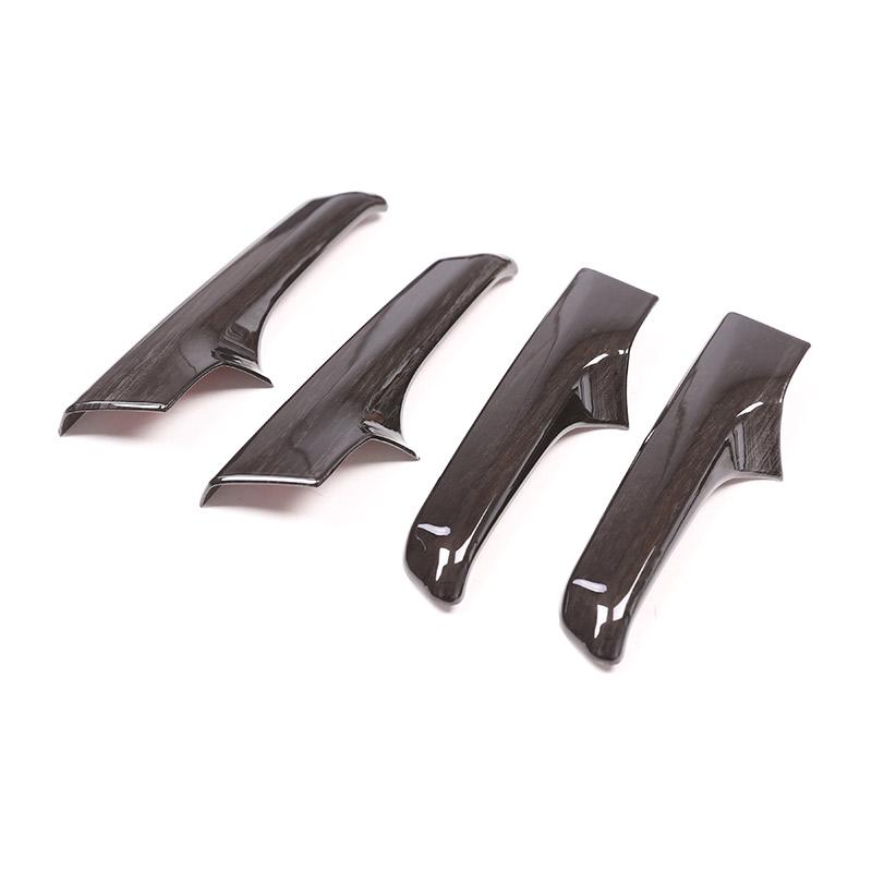 Черное деревянное зерно автомобиля ABS внутренняя отделка ручки двери для Toyota Land Cruiser Prado FJ150 150 2010-2018