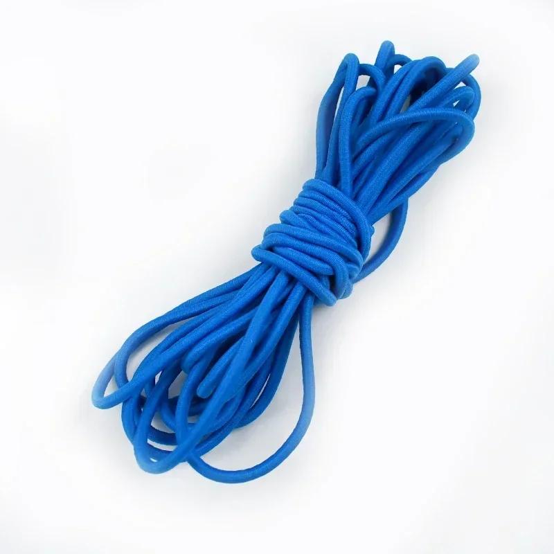 5/10/20 м 4 мм Многоцветная эластичная лента Круглая резинка для волос Банджи Шнурок для шляпы Резинки Одежда Пружинный шнур Швейная косая бейка