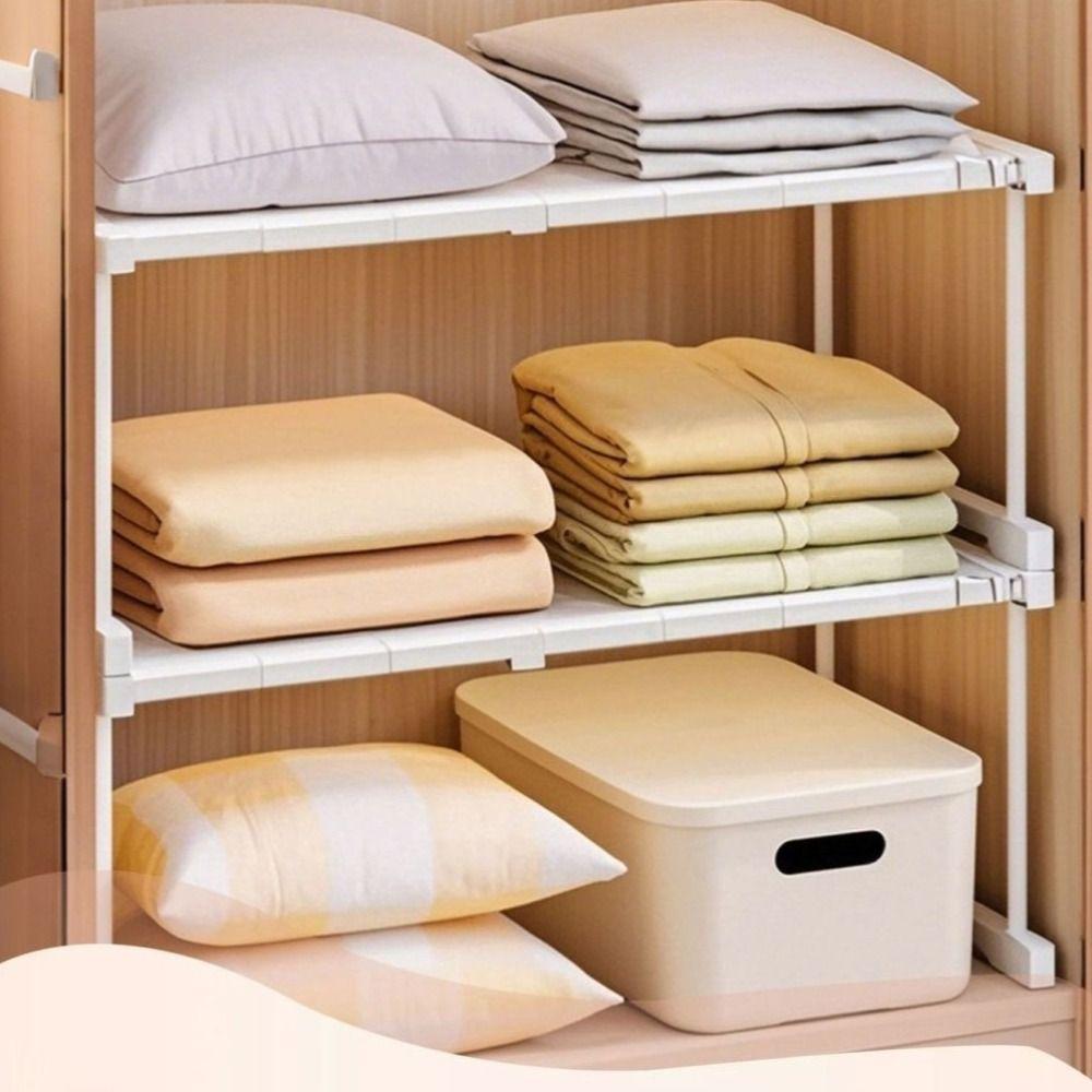 Expandable Telescopic Shelves Adjustable Wardrobe Divider Multifunctional Cabinet Divider Wardrobe