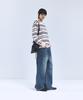 IRONYPORNO WHITELINE 86-Iroj368 Classic Small Stripe Long Sleeve Knit Beige