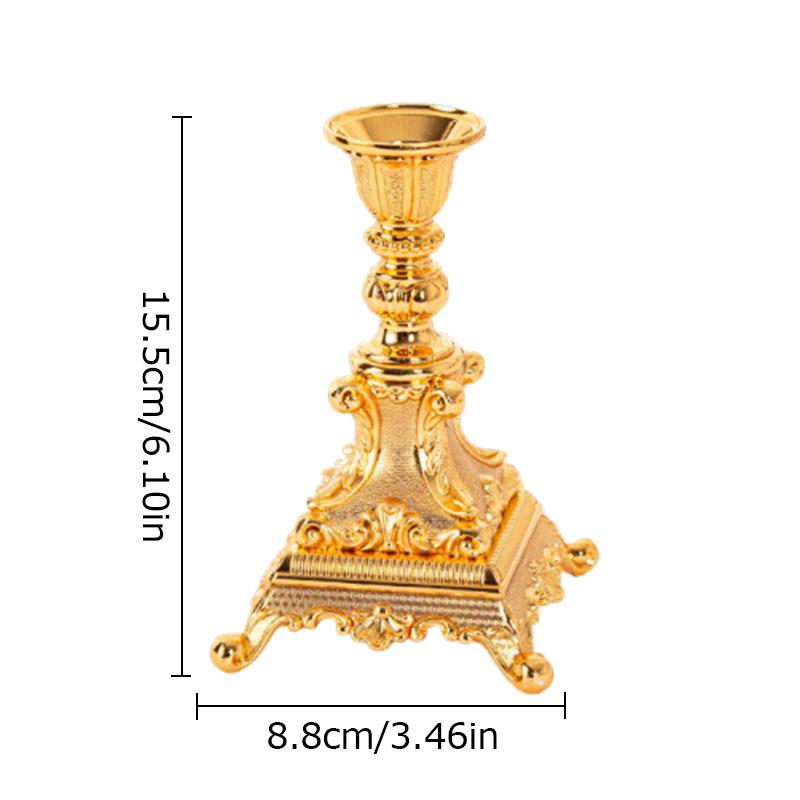 Iron Art Candlestick Decorative Metal Desktop Ornaments European Style Ambience Single Headed Wedding Home Decor