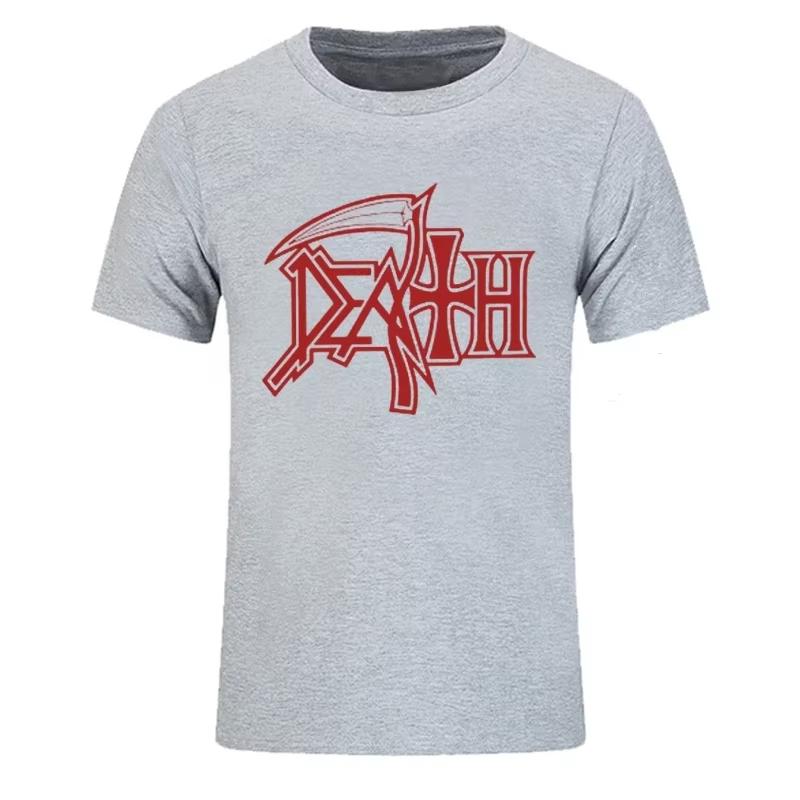 Новая футболка для мужчин DEATH ROCK BAND HEAVY METAL Повседневная с круглым вырезом Свободная хлопковая футболка Подарок на день рождения Модная уличная одежда