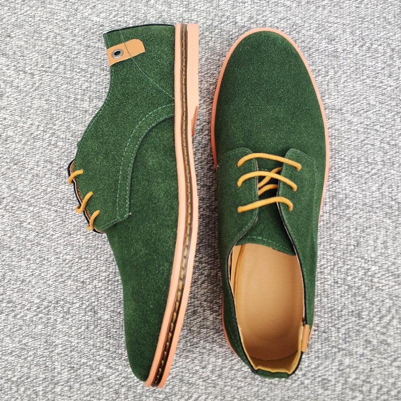 Fashion Autumn Men's Casual Shoes, British Single Shoes, Suede Suede Suede, Cowhide Sole, Plus Size Leather Shoes for Business