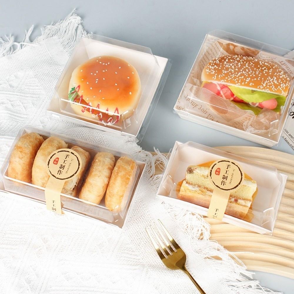 20 шт. Упаковка для пищевых продуктов Прозрачная крышка Упаковочная коробка с прозрачной крышкой Одноразовая коробка для пищевых продуктов Торт