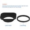 Haoge LH-E2T 49mm Square Metal Screw-In Lens Hood with Cap is compatible with Sony RX1, RX1R, RX1RII cameras and Sony E 20mm f2.8, 28mm f2, 30mm f3.5,