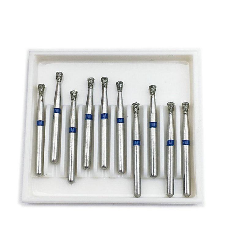 10 шт., стоматологическая алмазная дрель для полировки зубов, сглаживающая дрель с одним перевернутым конусом, инструмент для отбеливания зубов SI-48