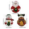 3pcs Christmas Decoration Supplies Restaurant Hotel Decoration Snowman Knife and Fork Bag Creative Tableware Set Christmas Decor
