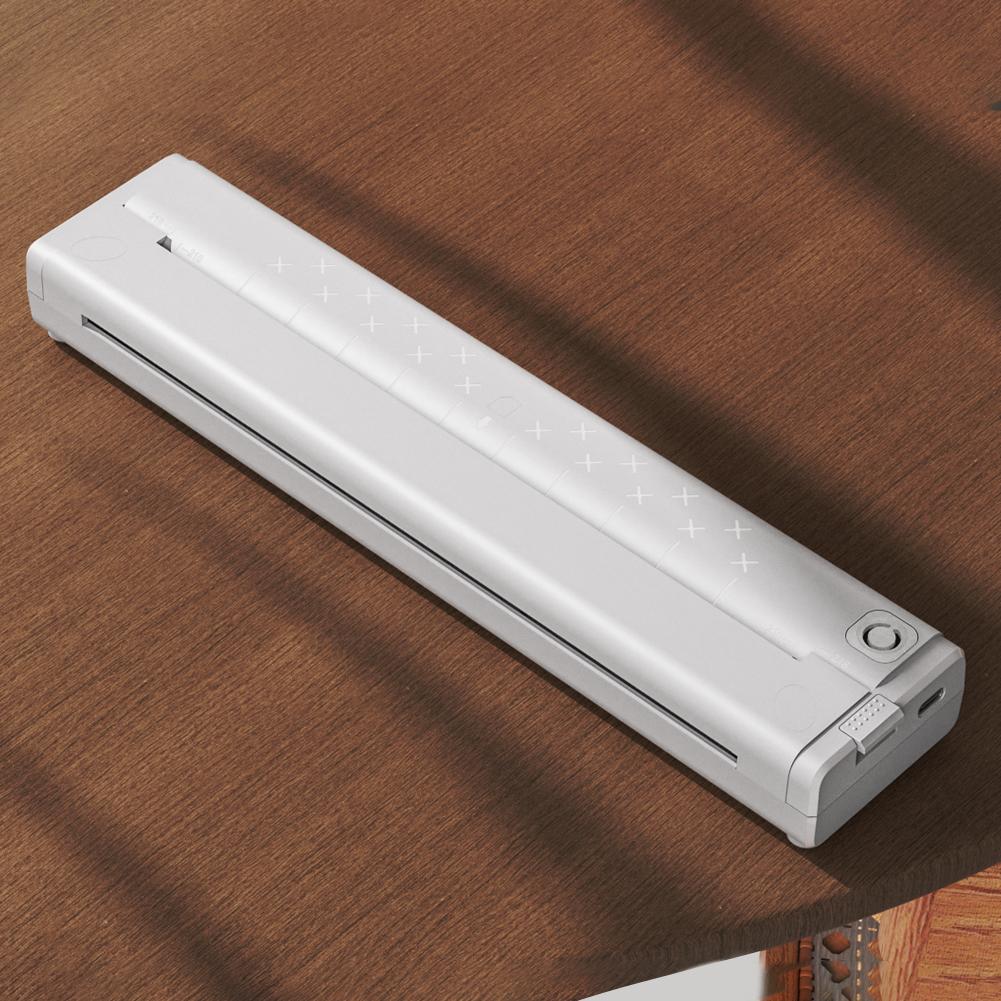 Беспроводной мобильный дорожный принтер без чернил, совместимый с Bluetooth, термопринтер A4, 203 DPI с печатной бумагой для домашнего офисного использования