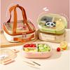 WORTHBUY Detachable Divided Plastic Lunch Box For Kids Students Microwave Portable Cute Leak-proof Fruit Salad Lunch Container