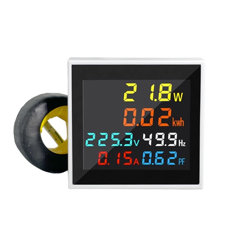 ABIY AC 50-300V Digital Voltmeter Ammeter 100A Wattmeter Frequency Meter Voltage Monitor Current Factor Vol Ampherz KWH