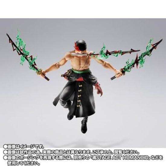 TAMASHII NATIONS One Piece - S.H.Figuarts Ророноа Зоро Король Ада Примерно 150 мм ПВХ АБС Окрашенная Подвижная Фигурка
