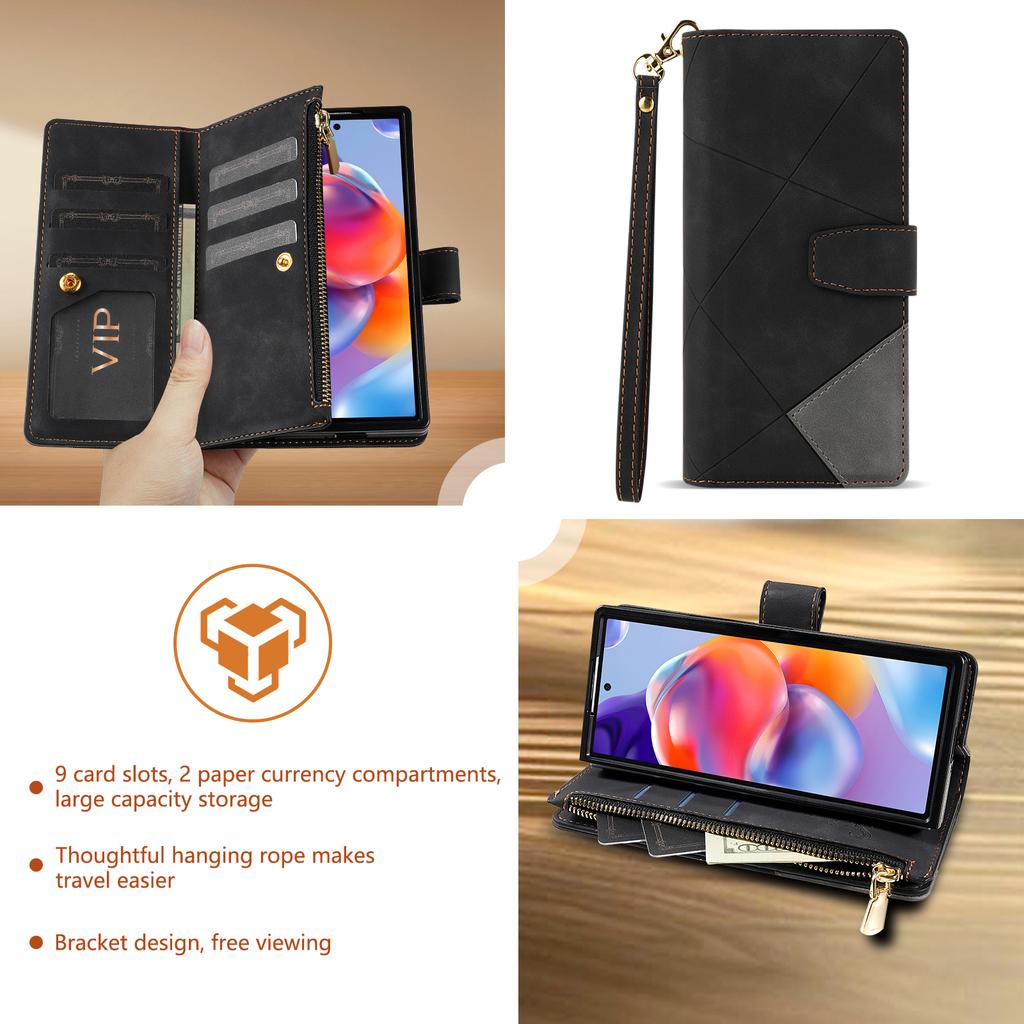 Деловой флип-чехол из кожи для Samsung Galaxy Z Fold 7 6 5 4 3 5G Fold7 Fold6 Кошелек с держателем для карт Сумка ЧехолС ремешком Etui