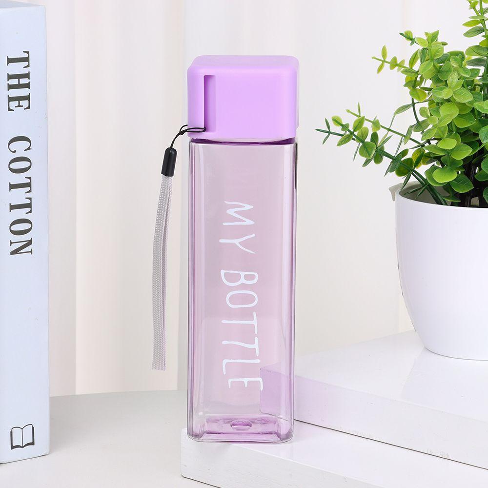 500ML Men Women Plastic Large Capacity Square Sports Water Bottle Coffee Juice Cup Drinking Cup