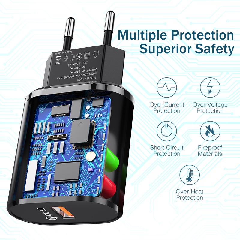 Быстрая зарядка 3,0 3A USB зарядное устройство ЕС США настенное зарядное устройство для мобильного телефона для iPhone X MAX 7 8 11 Pro QC3.0 Быстрая зарядка для Samsung S20 Xiaomi