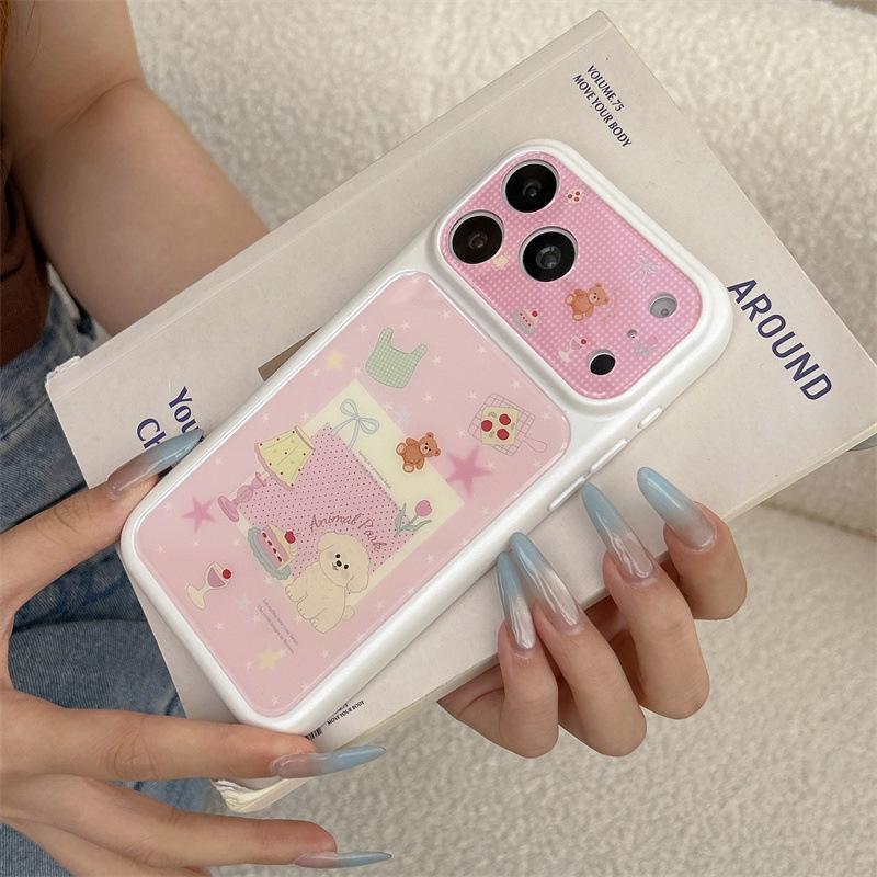 Розовая в клетку настольная лампа Чехол для телефона iPhone 17/16 Pro Max/15 Pro Девочковый