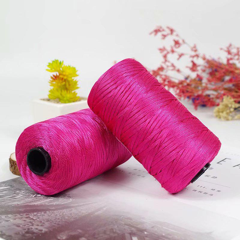 Набор для вязания крючком DIY из ледяного шелка: шляпа на плоском ремешке и тапочки, с клубком шерсти