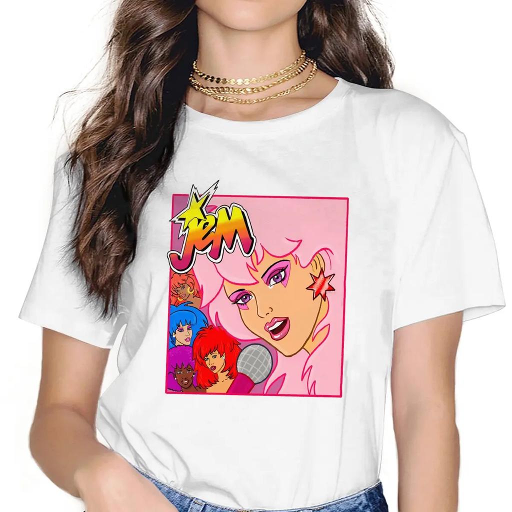 Secret Team Jem And The Holograms Women T Shirt Punk Unisex Polyester Crewneck TShirt Harajuku