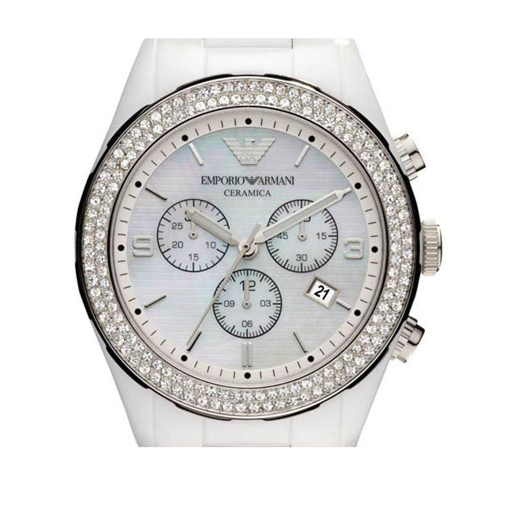 Armani Белые Керамические Часы с Хронографом AR1456 EMPORIO ARMANIМужские Emporio