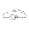 Прекрасная серия Rose Gold Сердце Соединенные Алмазный Браслет Женский браслет 5636443