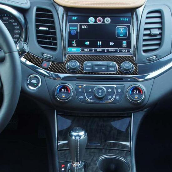 Carbon Fiber Interior Radio Control Cover Trim For Chevrolet Impala 2014-