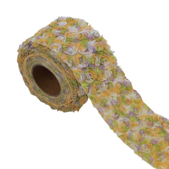 Красивая сплошная цветная красивая 3D лента для подарочной упаковки, шитье