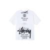 Stussy Серия 'Мировое турне' 40-летний юбилей Футболка с коротким рукавом с опущенными плечами Американский винтаж Унисекс Топы 3903647