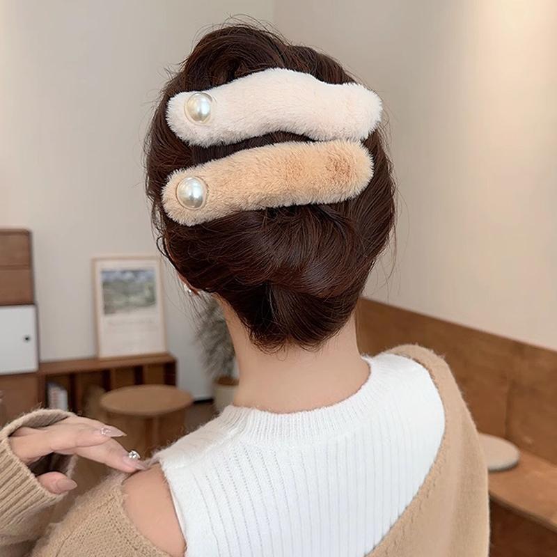 Плюшевая заколка-уточка, красная заколка для хвоста, заколки для волос для женщин, симпатичная праздничная корейская заколка для волос, аксессуары для волос