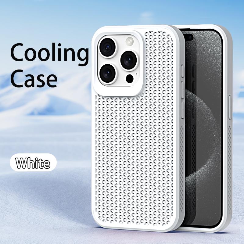 Охлаждающий чехол для телефона iPhone 14 14 Pro Max 15 Pro 11 12 13 Max с защитой от отпечатков пальцев и защитой задней камеры из сотовой сетки PP Shell